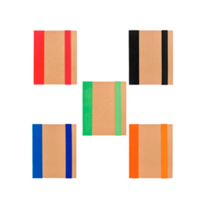 HL2050, LIBRETA RIDGE(70 Hojas de raya. Incluye notas adheribles en diferentes colores. BOLÍGRAFO ECOLÓGICO y elástico para cerrar.)