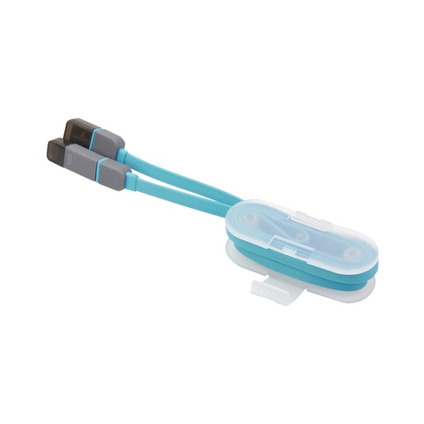 CEL018, CABLE DHENA(Cable cargador y para transferencia de datos. Compatible con USB. 8 pin y micro USB. Incluye sujetador de cables. Longitud de cable 95 cm.)