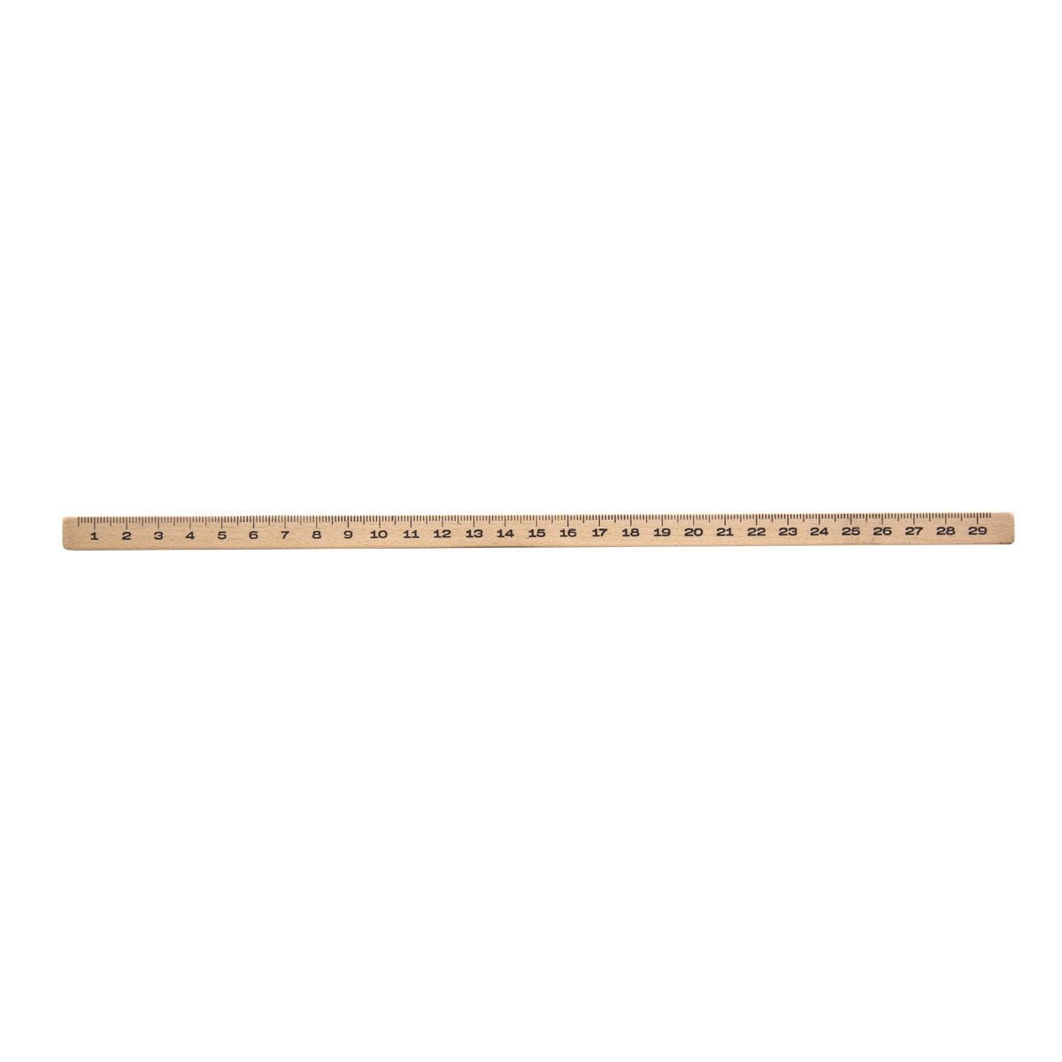 INF530, Regla de madera para niños con escala de 30 centímetros.